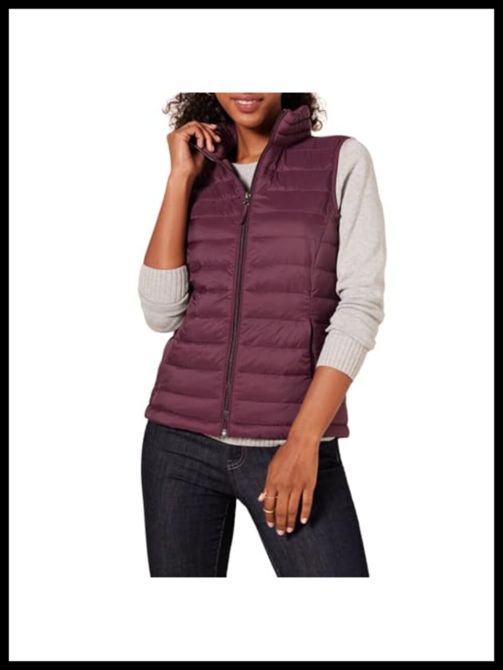 Women's Packable Water-Resistant Puffer Vest Lightweight Quilted Zip Pockets